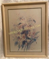 Barbara Mock 'Lily' Signed Color Lithograph