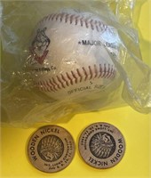 1991 Tony the tiger baseball / Wood nickels