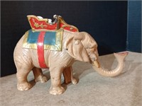 Hubley cast iron mechanical elephant bank. Will