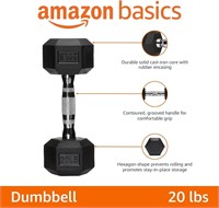 Rubber Encased Dumbbell - 20 Pounds