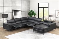 HH713997 MILANO BLACK - 6PC Power Reclining Sectio