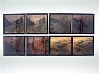 4 Color Autochrome Stereo View Slides French Alps