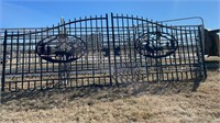 Steel gates with deer cut out