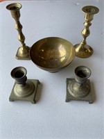 (5) Pieces Assorted Brassware