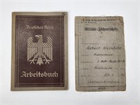 WW2 GERMAN WORKBOOK & BI-FOLD W/ PHOTO