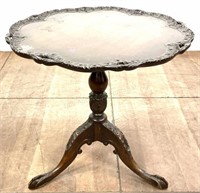 Antique Chippendale Inspired Walnut Pedestal Table