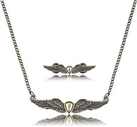 Vintage Style Angel Wings Pendant Necklace