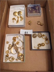 Gold Tone Pierced Earrings