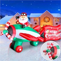 10.5 FT Christmas Inflatables Santa Claus on Anima