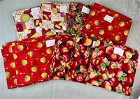 Lot of Measured Food Pattern Fabric