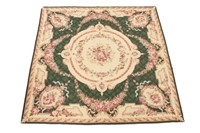 French Aubusson Wove Rug, 6' X 6'