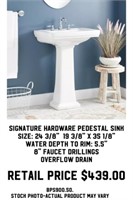 Signature Hardware Pedestal Sink
