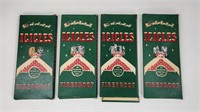 4) ANTIQUE BOXES TINSEL ICICLES W/ BOX