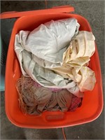 3 Tubs Crates with Rags Material