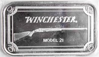 Coin 1 Troy Ounce Winchester Model 21 Bar .999