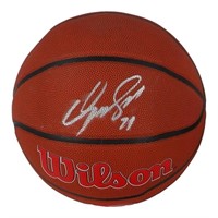 Dominique Wilkins Signed Hawks Logo Basketball (Be