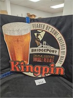 Large Bridgeport Kingpin Beer sign