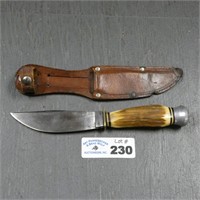 Othello Henley & Co Stag Handle Knife & Sheath