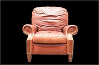BROWN LEATHER CHAIR WITH RECLINER
