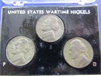 U.S. Wartime Nickels(1943-P, 1943-S, 1945D)
