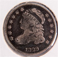 Coin 1829 United States Bust Dime V.G.