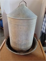 Galvanized Chicken Feeder 20" Tall