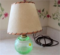 Green Depression lamp