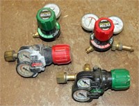 Lot of 4 Victor Welding Regulators