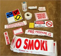 Lot of Various Gas Safety Stickers & Signs