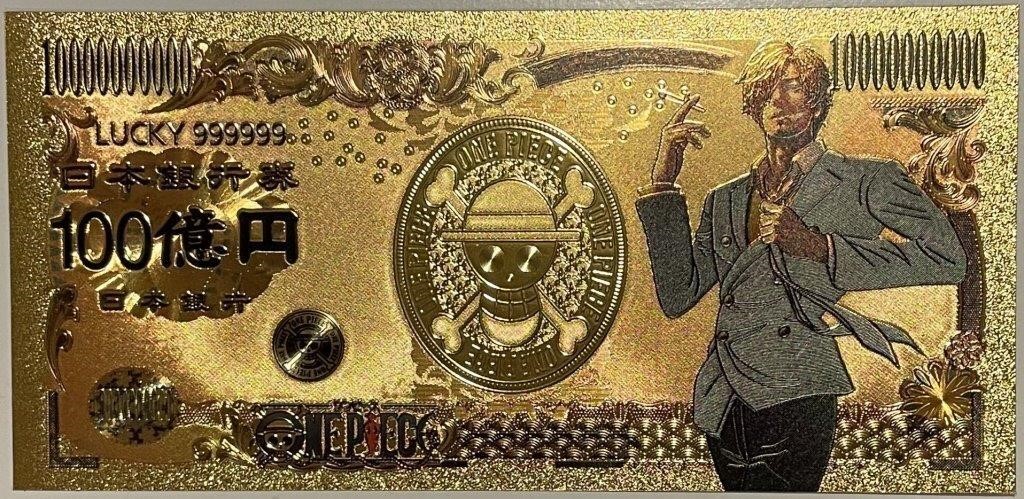 Stunning Anime 24K GOLD Coated Banknote