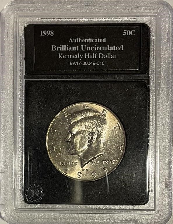 US Certified BU 1998D Kennedy Half Dollar