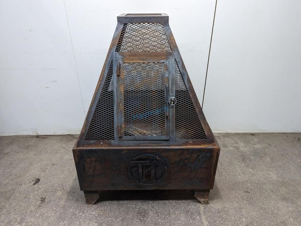 HEAVY DUTY IRON PYRAMID FIRE PIT