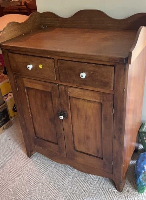 Early Country Washstand w/ 2 drawers  & Gallery