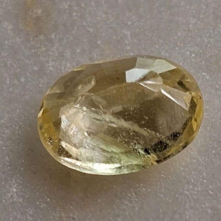 CERT 0.75 Ct Faceted Untreated Ceylon Sri Lankan Y