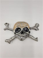 Skull Belt Buckle w/rhinestones silver
