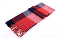 Womens Scarf F . Navy Lattice winter and cal fit