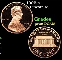 Proof 1995-s Lincoln Cent 1c Grades GEM++ Proof De
