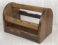 WOOD MAGAZINE RACK TOOL CADDY YARN ORGANIZER