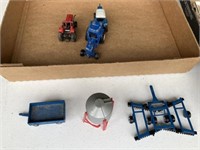 Toy Tractors, Grain Wagon, grain bin, & wing disk
