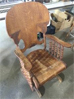 Wooden rocking/gliding chair, 42”T