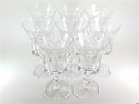 8 PIECE HEAVY CRYSTAL GLASSES