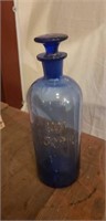 Cobalt Antique apothecary/decanter
10" w