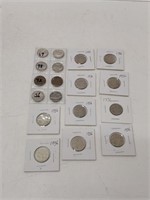 vintage nickels 18 assorted years