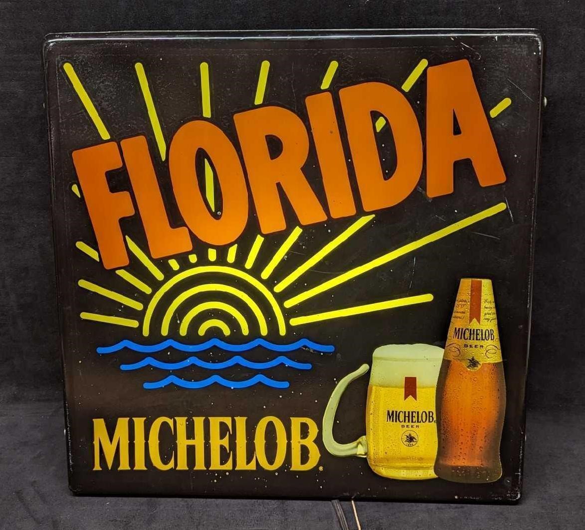 Michelob Beer Florida Light Up Advertising Sign