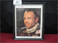 Picture Frame of Race Car Veteran Mark Martin