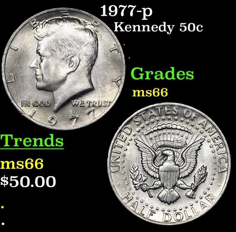 1977-p Kennedy Half Dollar 50c Grades GEM+ Unc