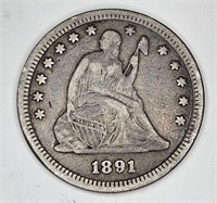 1891 Seated Liberty Quarter - $47 CPG