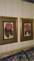 Pair Floral Matted Prints