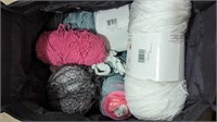 Lot of Yarn in Victoria Secrets Bag