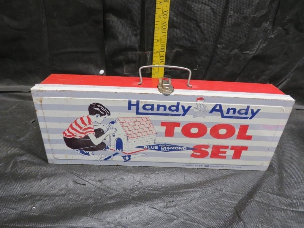 Vintage Handy Andy Tool Box (no tools) 14&1/4"
